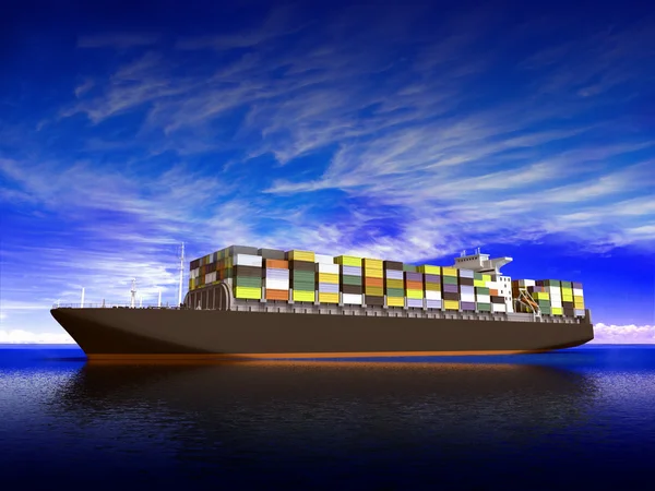 Large container ship — Stock Photo, Image