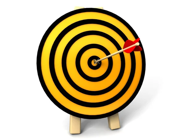 3d target and arrows, isolated on white — Stock Photo, Image