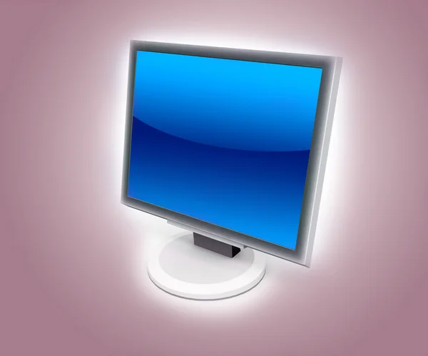 Widescreen lcd monitor — Stock Photo, Image