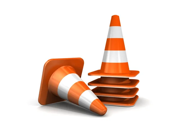 Under construction! with traffic cones — Stock Photo, Image