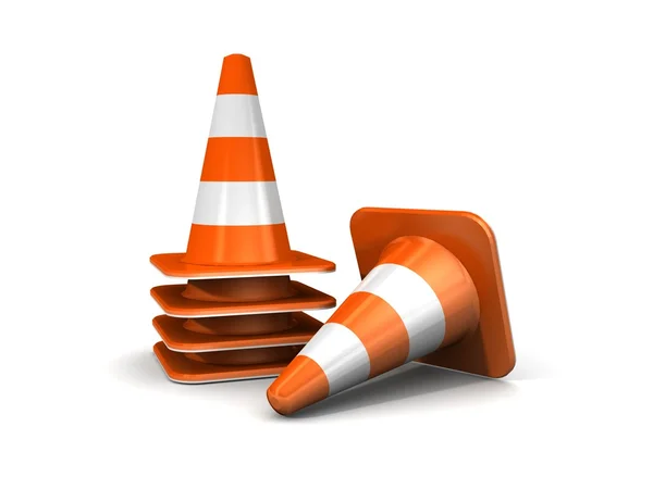 Under construction! with traffic cones — Stock Photo, Image