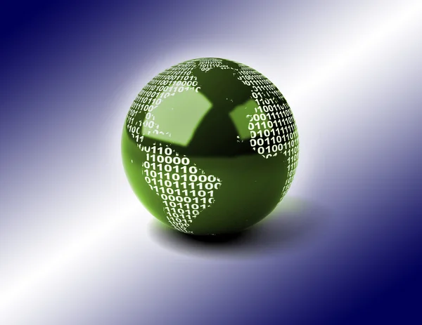 Binary Globe — Stock Photo, Image