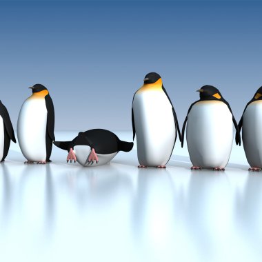 Penguenler eğlenceli