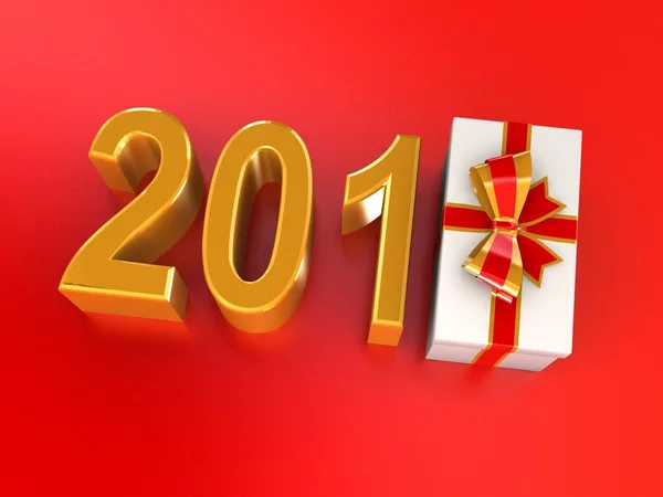 New Years gift 2011 — Stock Photo, Image