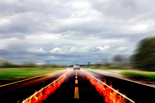 Road and car — Stock Photo, Image