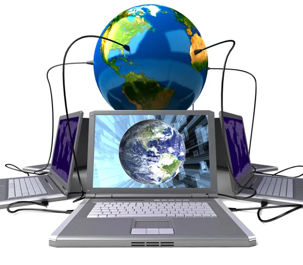 Globales Netzwerk Internet — Stockfoto