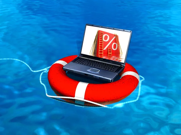 Laptop-Hilfe — Stockfoto