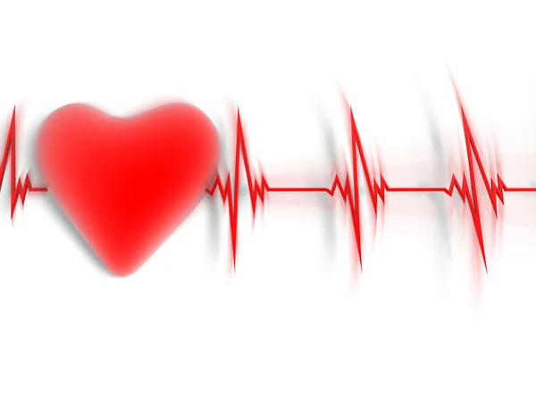 Символ серця і серцебиття — стокове фото