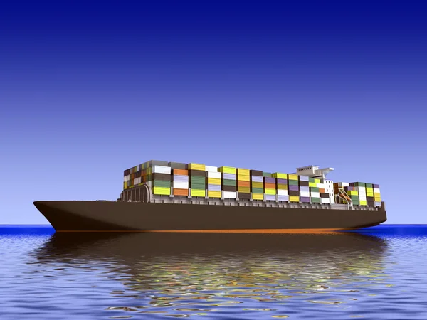Großes Containerschiff — Stockfoto