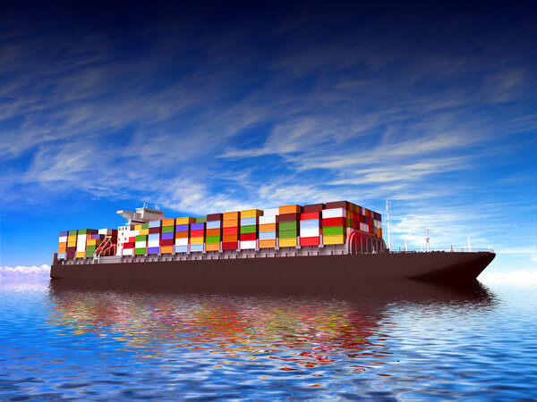 Large container ship