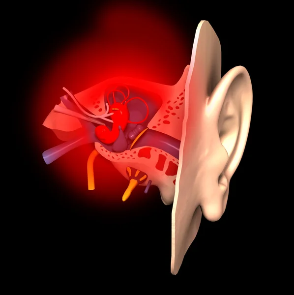 Chore ucho — Zdjęcie stockowe