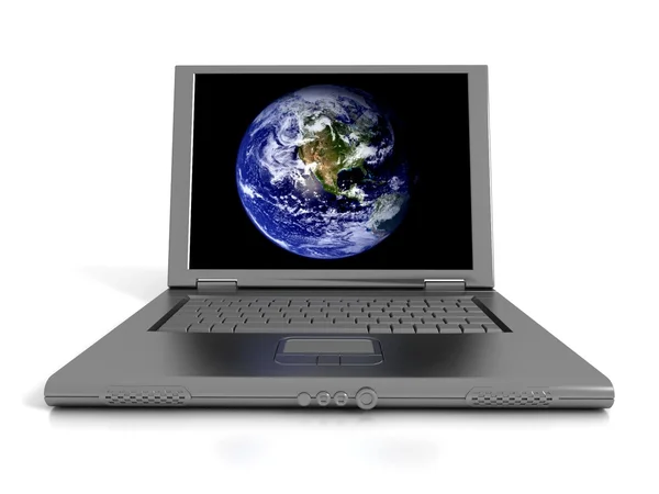 Globe Laptop — Stock Fotó