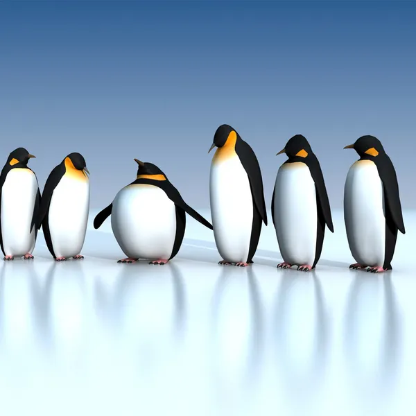 Pinguins divertidos — Fotografia de Stock