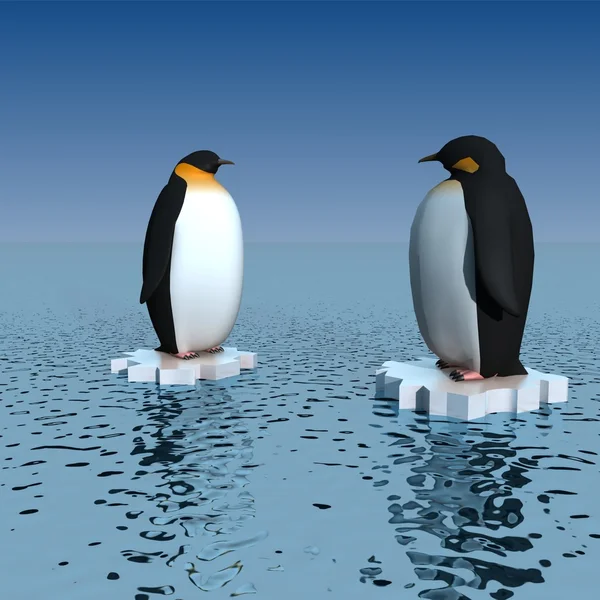 Roliga pingviner — Stockfoto