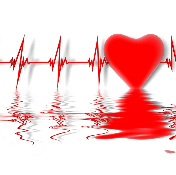 Corazón y latidos del corazón símbolo —  Fotos de Stock