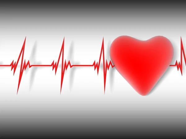 Heart and heartbeat symbol — Stock Photo, Image
