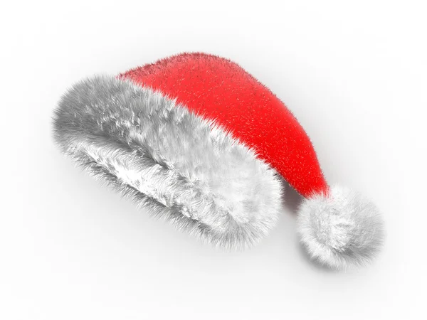 Cappello Babbo Natale isolato su sfondo bianco — Foto Stock