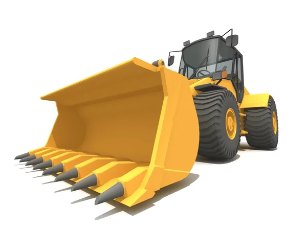 Isolerade bulldozer — Stockfoto