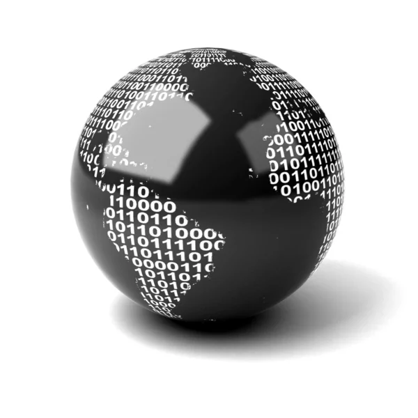 Binary Globe — Stock Photo, Image