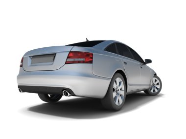 Beyaz bir arka plan üzerinde izole spor araba