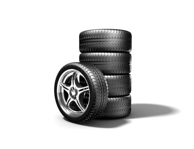 tekerlekler üzerinde beyaz izole. illüstrasyon.