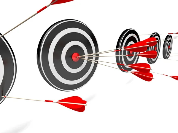 3d target and arrows, isolated on white — Stock Photo, Image