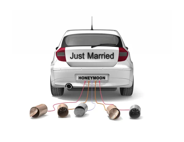 Just Married car — Stock Photo, Image