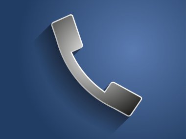 telefon simgesini 3B vektör çizim