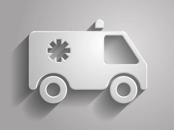 Illustration vectorielle 3d de l'icône ambulance — Image vectorielle