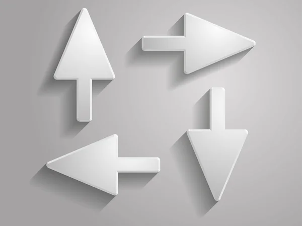 Set Vector icon of arrows illustration — Stock Vector