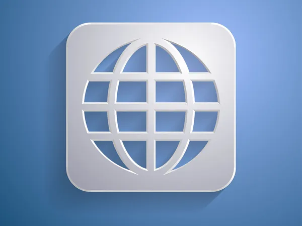 Illustration vectorielle 3d de l'icône globe — Image vectorielle
