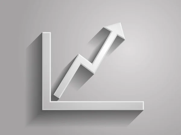 Ilustración vectorial 3d del icono gráfico — Vector de stock