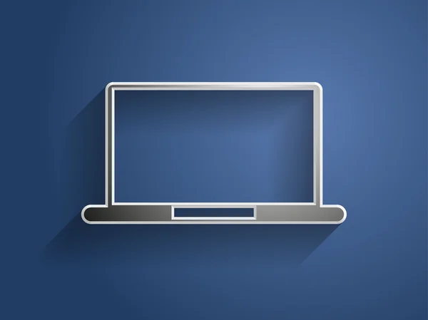 Ilustracja wektor laptopa ikony — Wektor stockowy