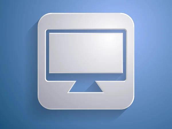 3d Illustrazione vettoriale di un'icona del monitor — Vettoriale Stock