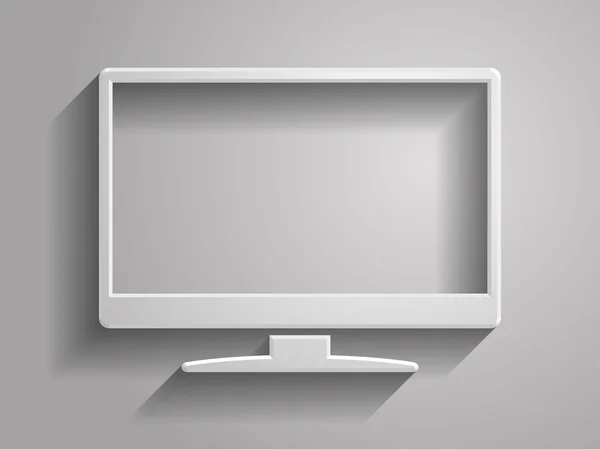 3d Illustrazione vettoriale dell'icona del monitor — Vettoriale Stock