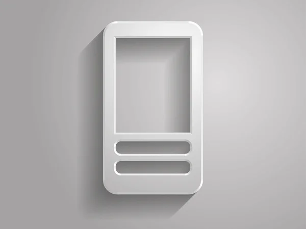 Ilustración vectorial 3d del icono del teléfono celular — Vector de stock