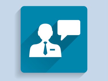 Uzun düz gölge simgesi işadamı