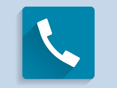Uzun düz gölge simgesi bir telefonun