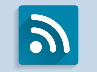 Uzun düz gölge simgesi RSS