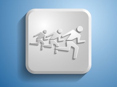 3d illustration of running man icon