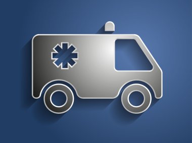 3d illustration of ambulance icon