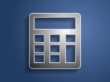 3d illustration of calculator icon