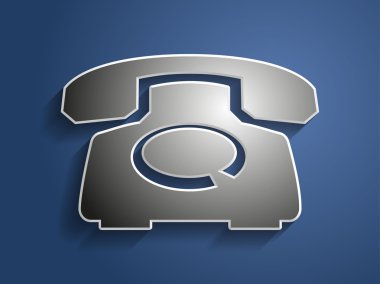 3d illustration of old phone icon