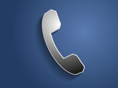 3d illustration of old phone icon
