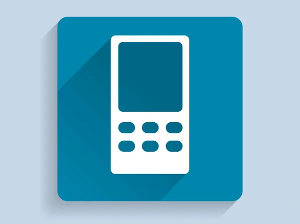 Flat long shadow icon of mobilephone — Stock Photo, Image