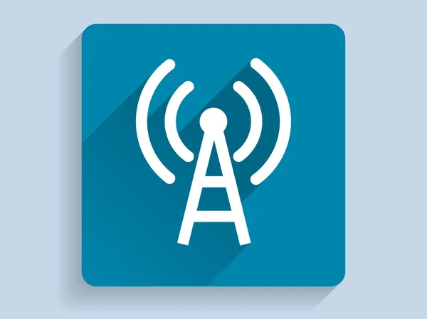 Flat long shadow icon of wifi — Stock Photo, Image