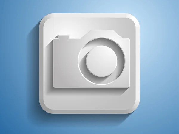 3D obrázek ikony fotoaparátu — Stock fotografie