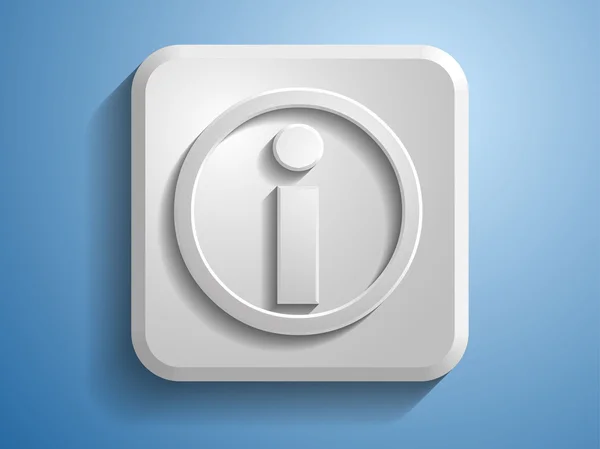 3d illustration of info icon — Stok fotoğraf