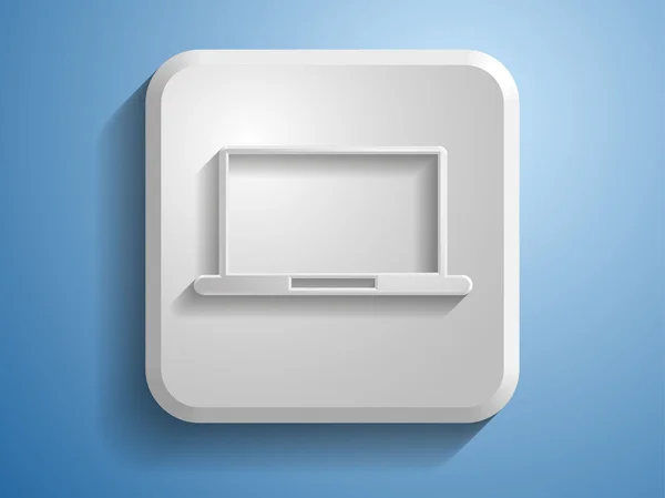 3d illustration of laptop icon — ストック写真