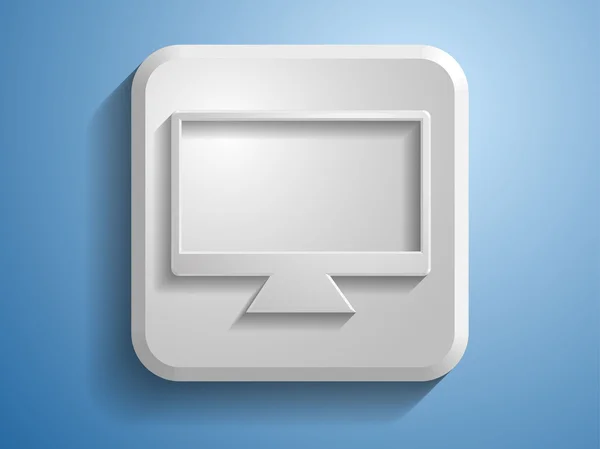 3d illustration of a monitor icon — Stockfoto